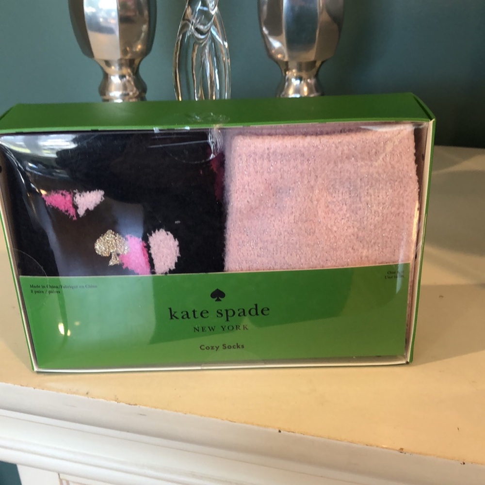 Kate Spade 2-pairs of Cozy socks. New in Box with tag.